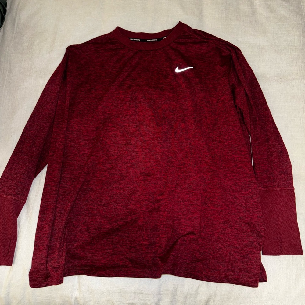Nike Women’s Long Sleeve Performance Top - Burgundy/Maroon